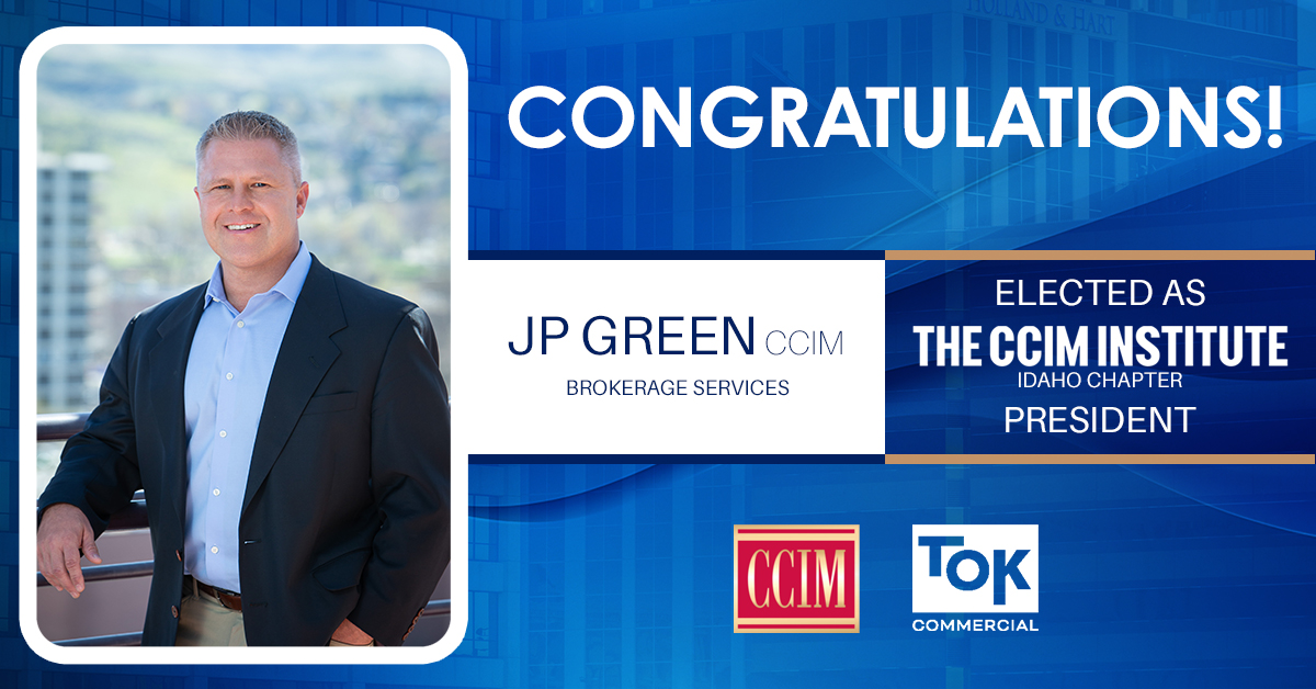 tokcre's tweet photo. Congratulations to JP Green on his Appointment as the 2025 @ccim Institute Idaho Chapter President!

This well-deserved recognition highlights his dedication and leadership within the commercial real estate community.

#IdahoCCIM #CCIM #CCIMpresident  #itstok https://t.co/7YStnX8RWB