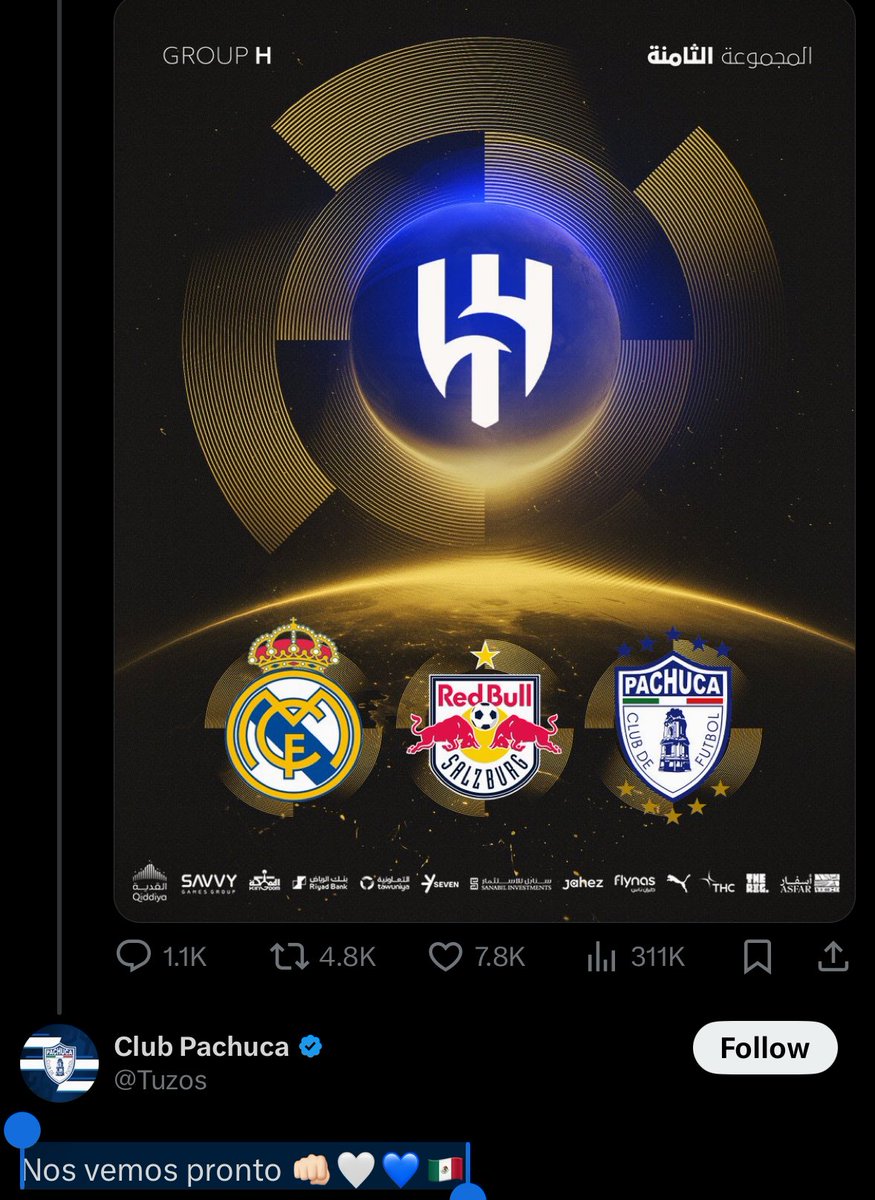 مشرف الوطن الدائم وممثله دوما في المحافل الدولية الهلال خلال تقديمه في أكبر مسابقات العالم 🤩💙

#الهلال_قرعة_كأس_العالم | #FIFACWC