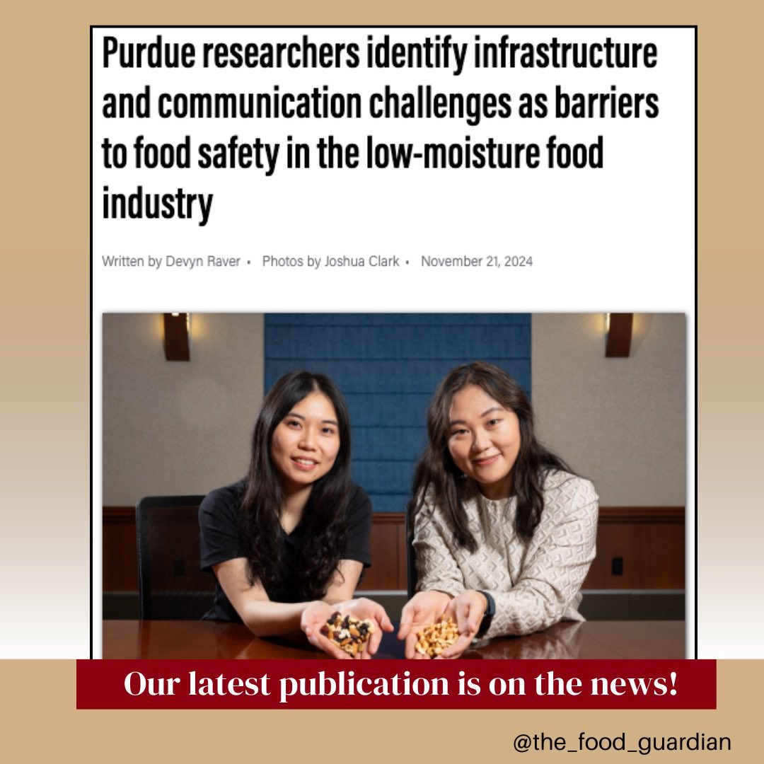 FengsLab1's tweet photo. Our lab's latest research publication, "Food Safety Research and Extension Needs for the U.S. Low-Moisture Food Industry" is featured on the news! Here is the link to the news release: https://t.co/sMp6hQIYj3

Read more about this paper: https://t.co/13rxqbtj6s

Congrats, Team 🎉 https://t.co/K23o5qX0wb