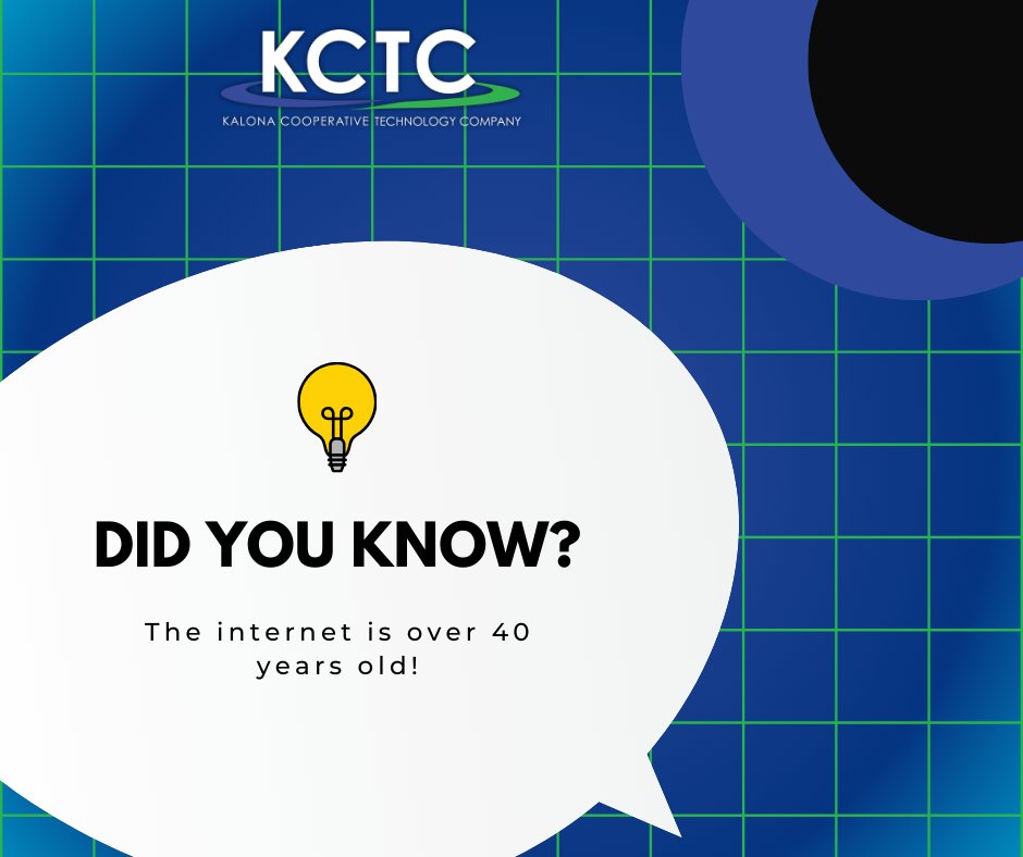 KalonaCoop's tweet photo. ⁉DID YOU KNOW⁉

Did you know that the internet is over 40 years old? Stay tuned for more tech facts you didn't know about!👇
☎319-656-3668
🌐https://t.co/0pwNEmBZIo
📍510 B Ave Kalona, IA
📍112 S Ave B Washington, IA
📍210 W Main St Wayland, IA
#kctc #didyouknow #Tuesday https://t.co/EERK1TvWJh