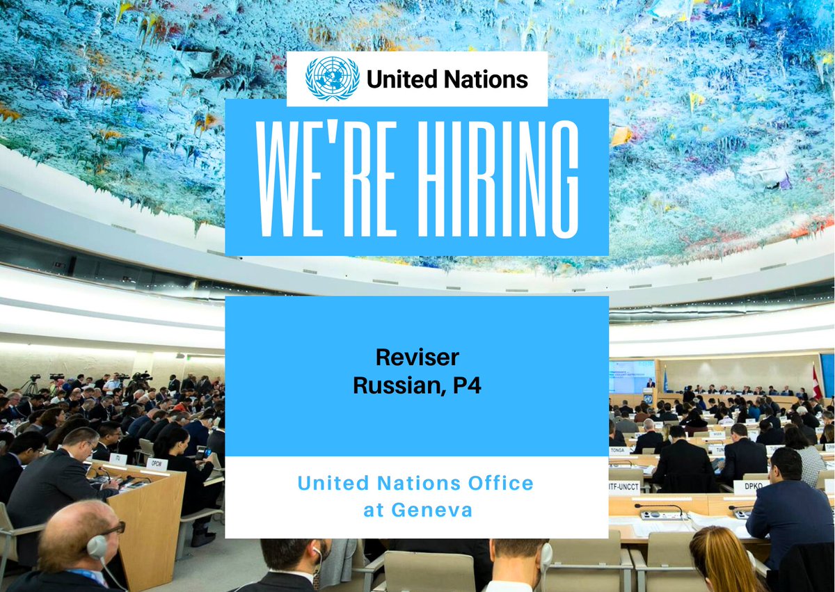 United Nations DGACM (@undgacm_en) on Twitter photo 🖥️ <a href="/UNGeneva/">United Nations Geneva</a> is looking for a Russian Reviser
Candidates must have:
✅ Passed the relevant <a href="/UN/">United Nations</a> examination
✅ #Russian (main language), English & one other UN official language
✅ 5 years' experience
Details ▶️ bit.ly/4iAJinB
🗓️ Apply by 18 December 2024 🖥️ <a href="/UNGeneva/">United Nations Geneva</a> is looking for a Russian Reviser
Candidates must have:
✅ Passed the relevant <a href="/UN/">United Nations</a> examination
✅ #Russian (main language), English & one other UN official language
✅ 5 years' experience
Details ▶️ bit.ly/4iAJinB
🗓️ Apply by 18 December 2024