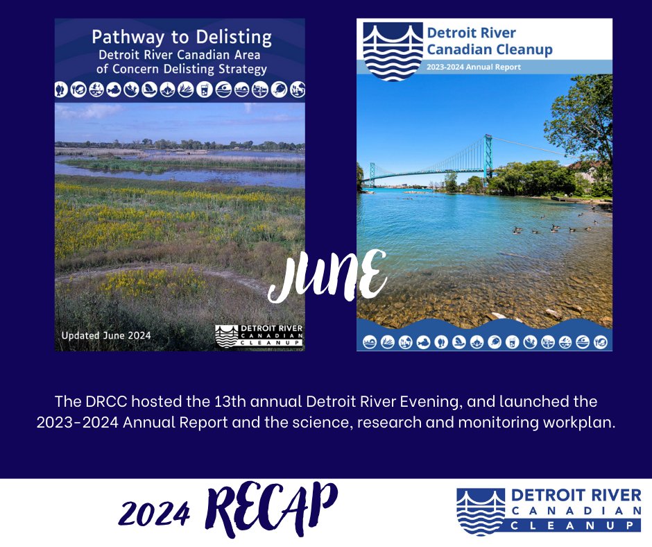 What a year 2024 has been! Follow along for a recap of our favourite memories.

In June the DRCC hosted the 13th annual Detroit River Evening, and launched the 2023-24 Annual Report and workplan. Grab a copy at detroitriver.ca.