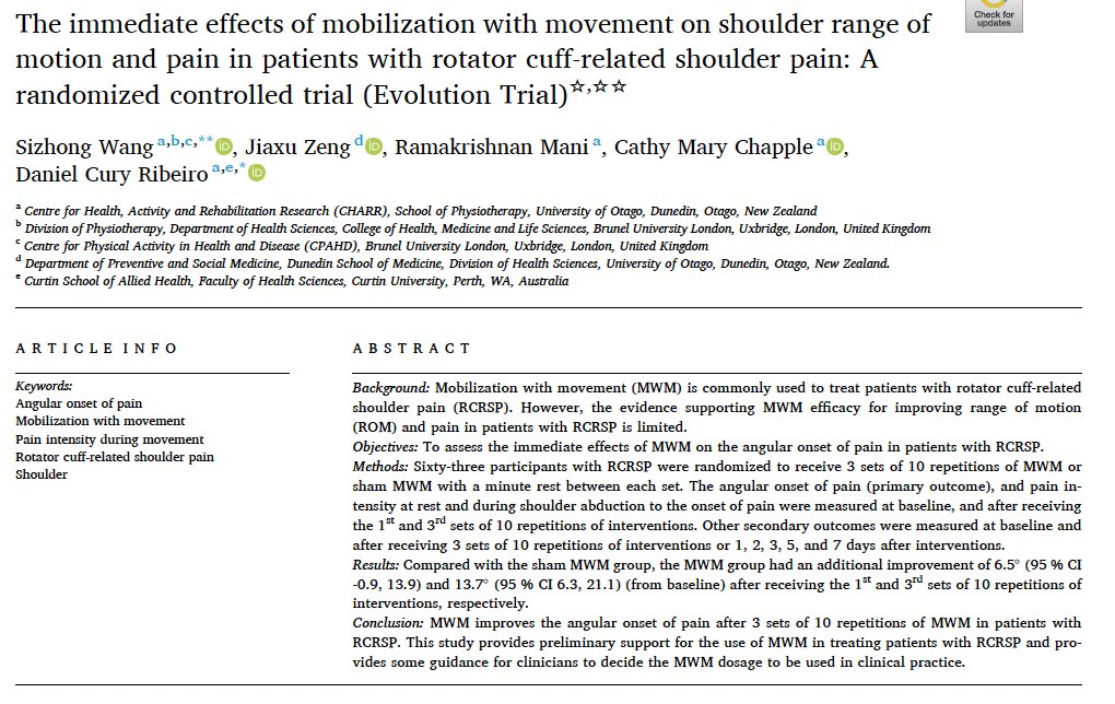 MWMs provide pain free activity-based loading of the rotator cuff. No need for "no pain - no gain".