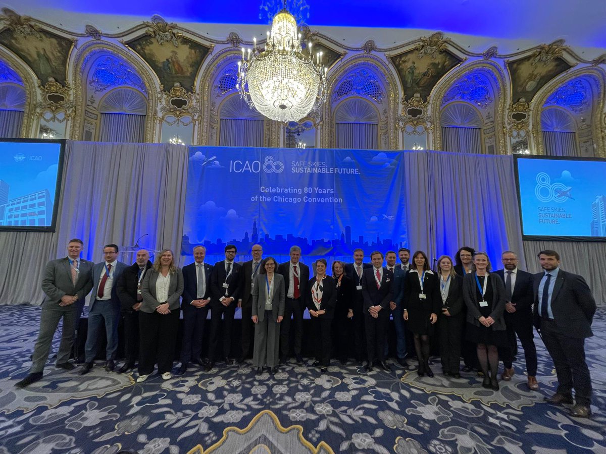 Congratulations to @ICAO on 80 years of the Chicago Convention! The Europe team is proud to celebrate this milestone. 🎉✈️ #EUROCONTROL #EASA #EuropeanCommission