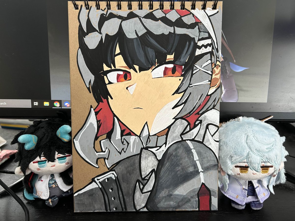 bought some posca pens a while back and wanted to decorate the cover of my sketchbook!! 

i wish i had more posca pen colors so i couldve done the whole thing in posca pen :( had to use some paint to cover some of the missing colors #ellen #zzzero #zzzfanart