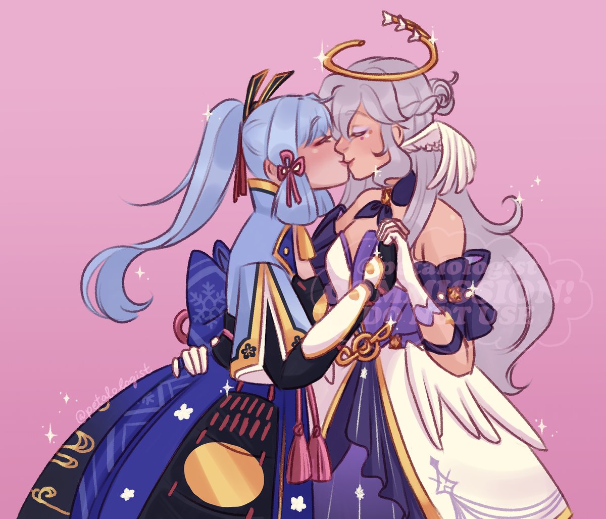 petalologist's tweet image. SUPER cute sketch cmmssn request for yaire!! 🪽🪭🩷 thank you for the support!

#RobinHSR #KamisatoAyaka #robinyaka