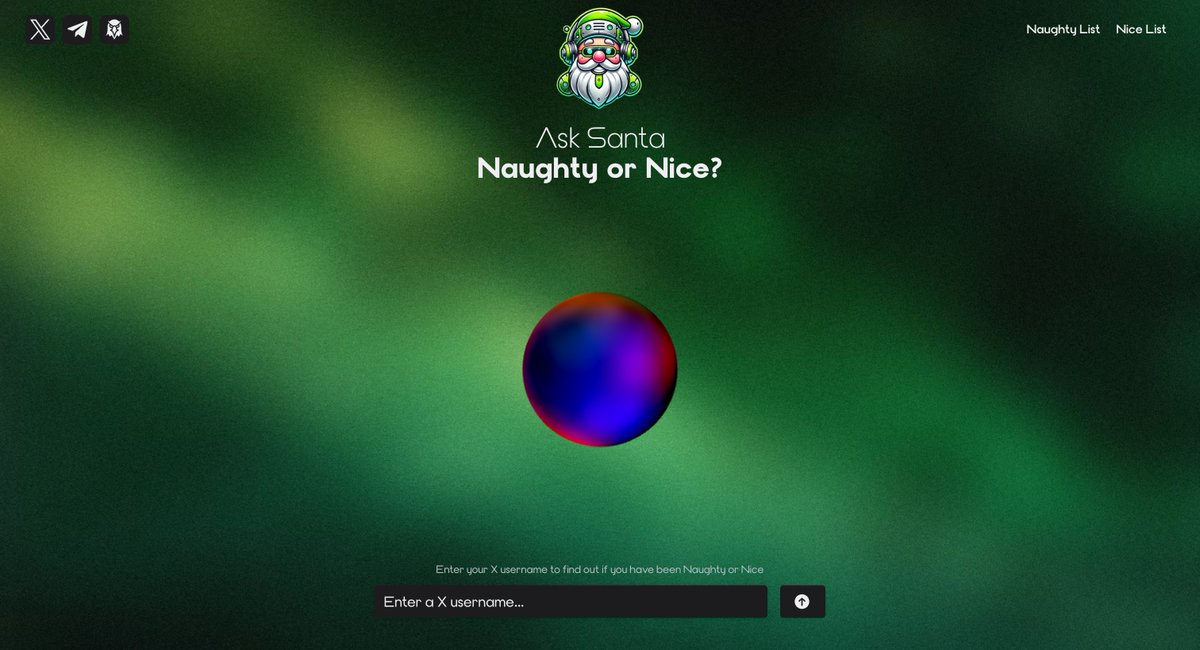 🎅✨ SantaAI is Live! ✨🤖

Enter your X username and let Santa AI work its holiday magic! 🎄

🎁 Did you make it on the nice or naughty list?

CA: FwtnijMtK1Z8t2MoXcTW1E9JqUZQVawgyDBgzek7pump