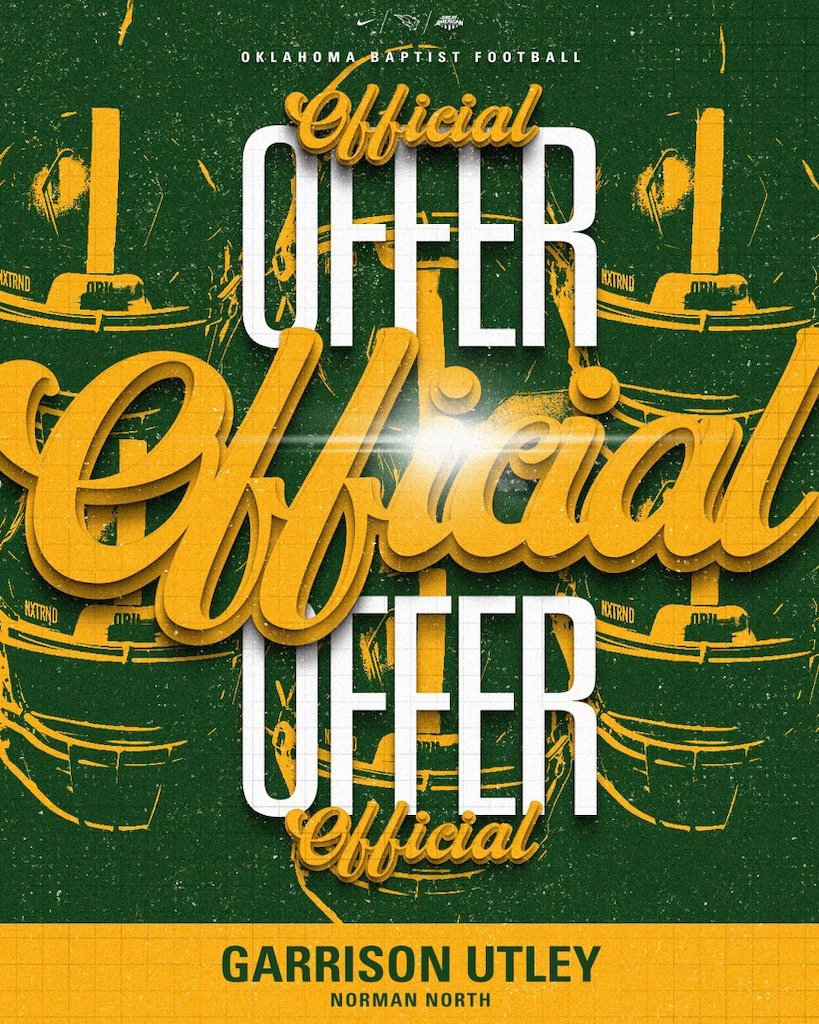 Garrison Utley (@garrisonutley) on Twitter photo Thank you <a href="/GabeEliserio/">Coach Gabe Eliserio</a> for reaching out and for the offer to play football <a href="/OBU_Football/">OBU Football</a>. Thank you <a href="/GabeEliserio/">Coach Gabe Eliserio</a> for reaching out and for the offer to play football <a href="/OBU_Football/">OBU Football</a>.