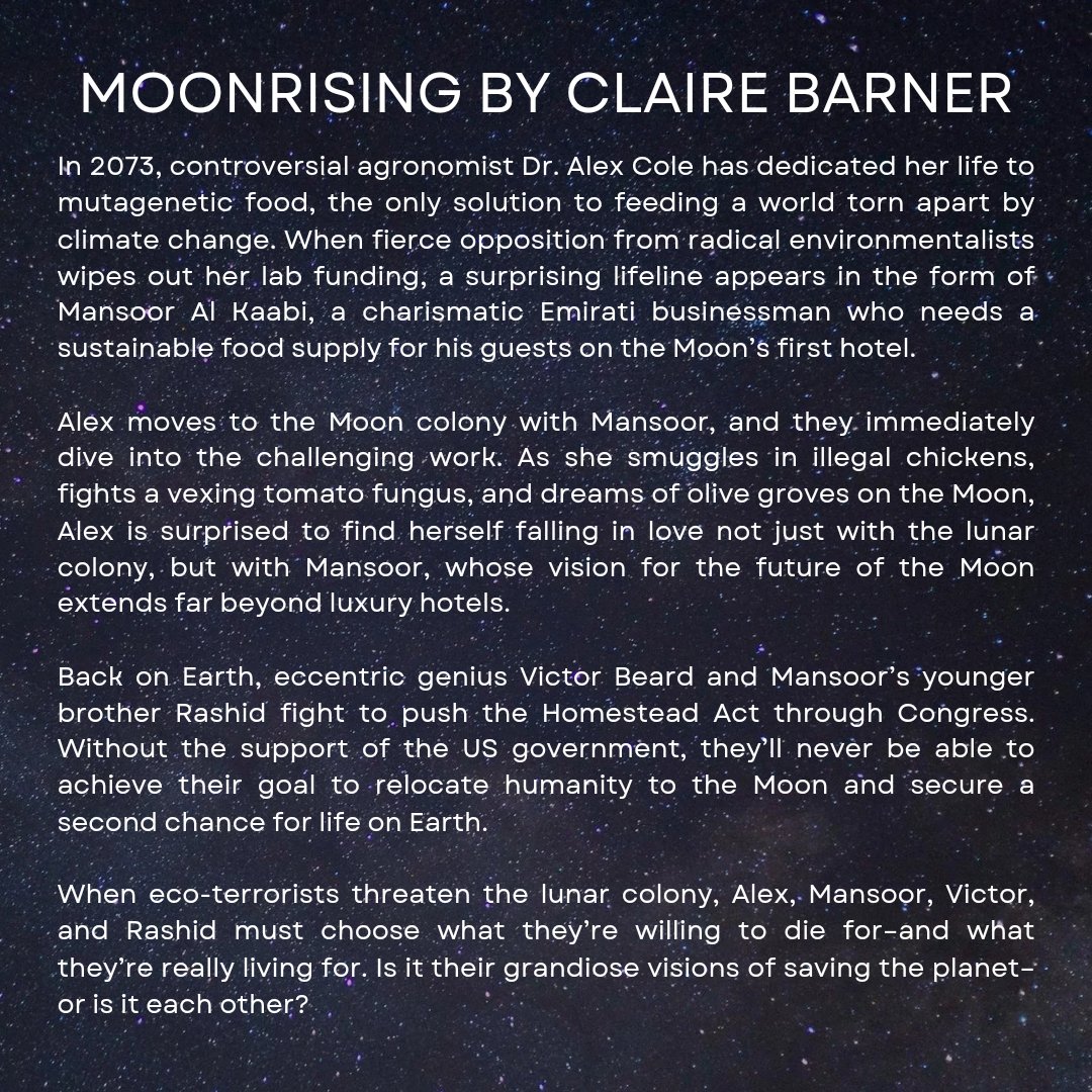 Big day today with my cover reveal and pre-order link launch! I’m so excited for you to read Moonrising and meet these amazing characters. Pre-order: tinyurl.com/yc2f5f22

#writingcommunity #coverreveal #scifromance #romancebooks #scifbooks