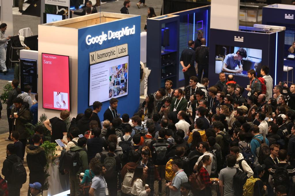 We're at it again! Catch <a href="/jh_jacobsen/">jörn jacobsen</a> and I, Thursday, Dec 12, at 14:00 <a href="/GoogleDeepMind/">Google DeepMind</a> booth <a href="/NeurIPSConf/">NeurIPS Conference</a> to learn more about <a href="/IsomorphicLabs/">Isomorphic Labs</a>, our research, our wins, our growing team, and what we're most excited for in 2025.