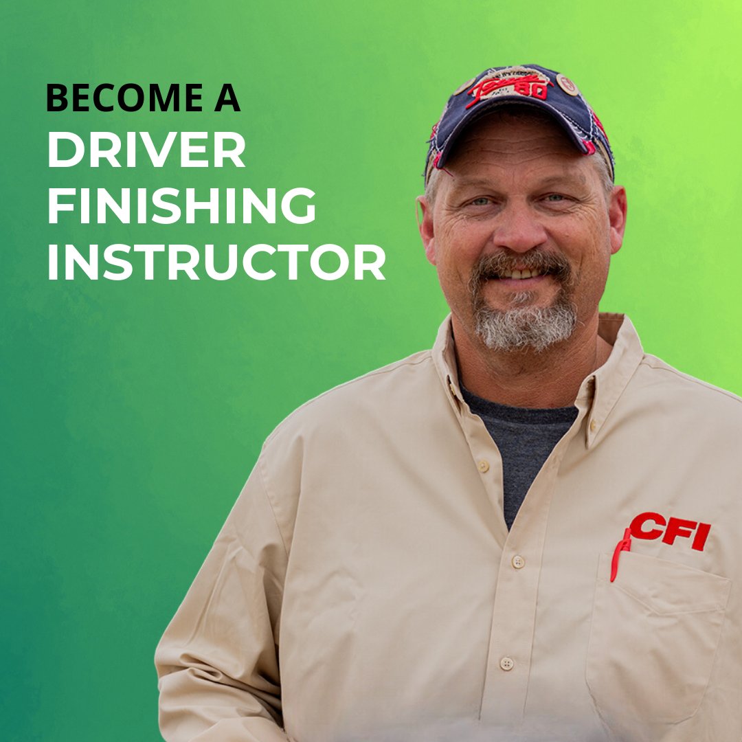 Are you a professional driver who is ready to shape the future of trucking? Become a Driver Finishing Instructor at CFI! Perks include:

- Priority status
- An extra $0.23 cents per mile while dispatched with a student
- And more!