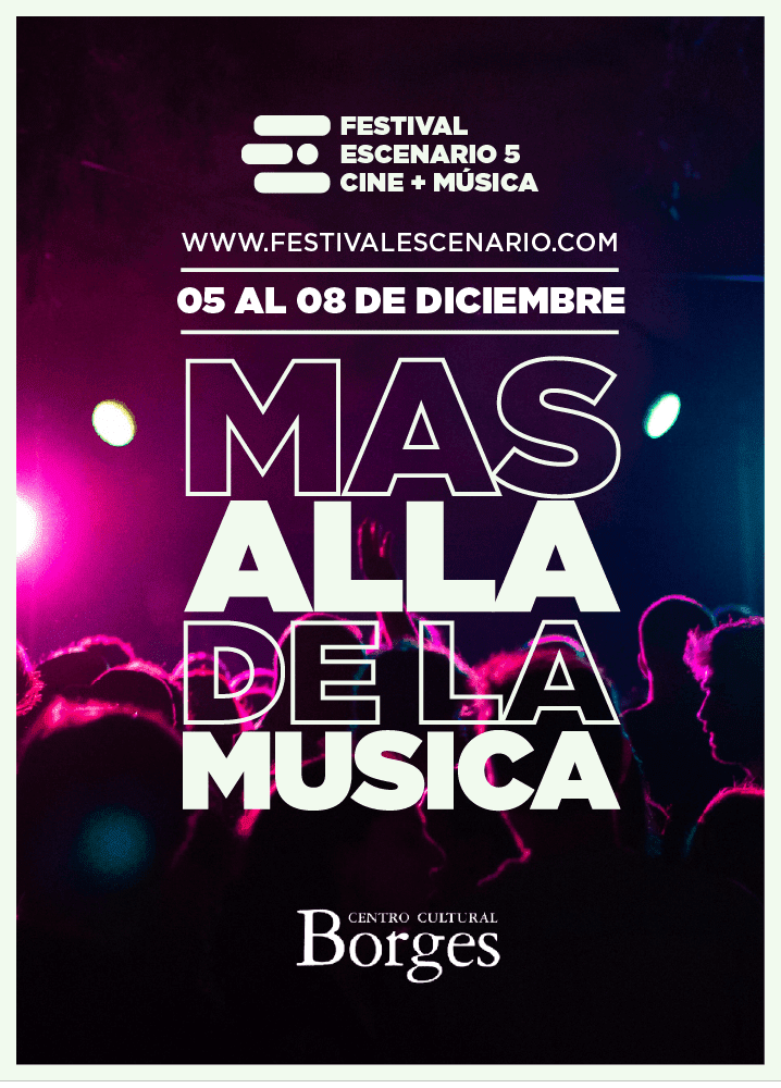 Comienza el  FESTIVAL ESCENARIO 5 CINE + MÚSICA
Festival Internacional de Cine Documental Musical de Argentina. ⁠Apertura: Cenizas y Diamantes de Ricky Piterbarg, con presencia del director. 5/12, | 18hs C. C. BORGES, Viamonte 525, CABA.Entrada libre y gratuita. <a href="/EscenarioFest/">Festival Escenario (Cine + Música)</a>