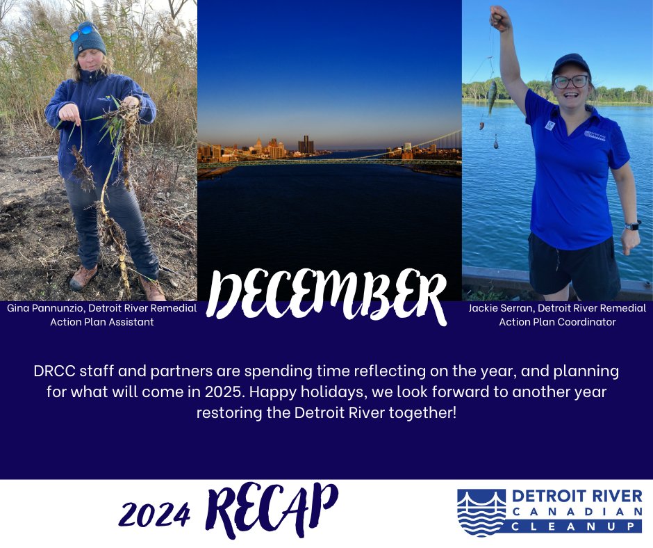 What a great year! The DRCC staff and partners are looking forward to 2025 and working together to restore the Detroit River. Happy holidays everyone!