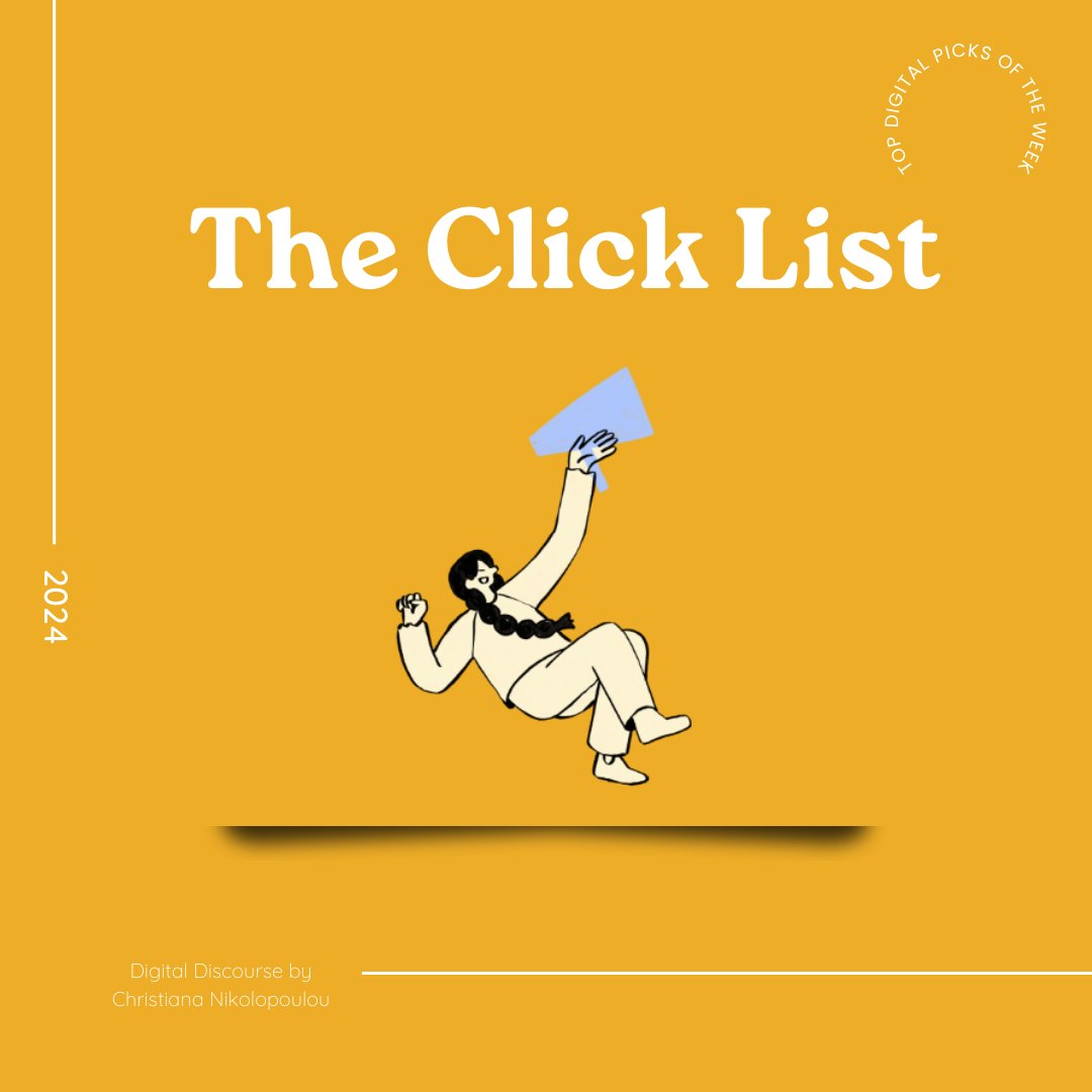 NikolChristy's tweet photo. ✨ The Click List is here!
Bringing you the freshest digital insights of the week! 
Discover the full list here  👇https://t.co/ua96lKphOF https://t.co/4LW0ahk8uS