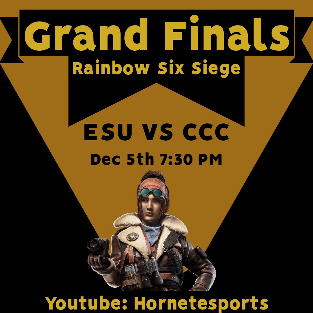 esu_esports's tweet photo. Tonight our Rainbow Six Siege team will be competing against Camden County Cougars in the Grand Finals! Good luck Hornets!
Watch the match live tonight on our Youtube channel: Hornetesports
#emporiastateuniversity #esports #rainbowsixsiege #collegegame https://t.co/SrJvwPOzOZ