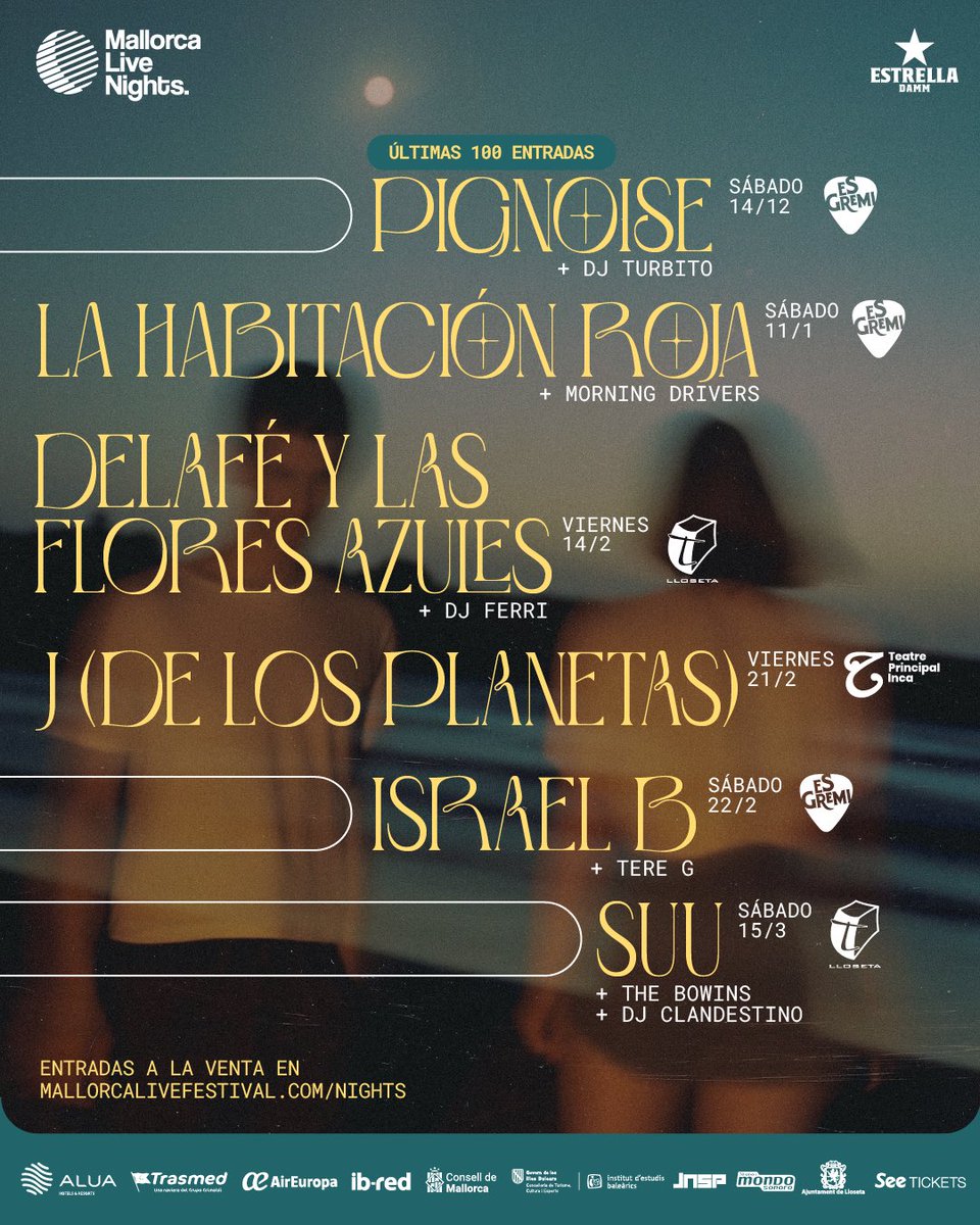 Jero Romero (@jero22ind) on Twitter photo Sigue el ciclo de concierto de <a href="/MallorcaLiveFes/">Mallorca Live Festival</a>
j-musind.blogspot.com/2024/12/mallor… Sigue el ciclo de concierto de <a href="/MallorcaLiveFes/">Mallorca Live Festival</a>
j-musind.blogspot.com/2024/12/mallor…