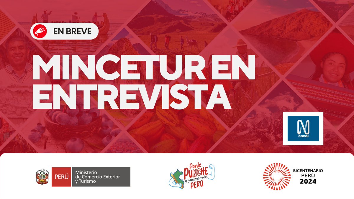 MINCETUR's tweet photo. 📢 #Entrevista | La viceministra de Turismo, Madeleine Burns, se presentará en el programa #AMediaTarde de @canalN_, para dialogar acerca de la campaña del Mincetur "Viaja para disfrutar, viaja para reactivar", que tiene el objetivo de impulsar el turismo interno en este feriado largo.