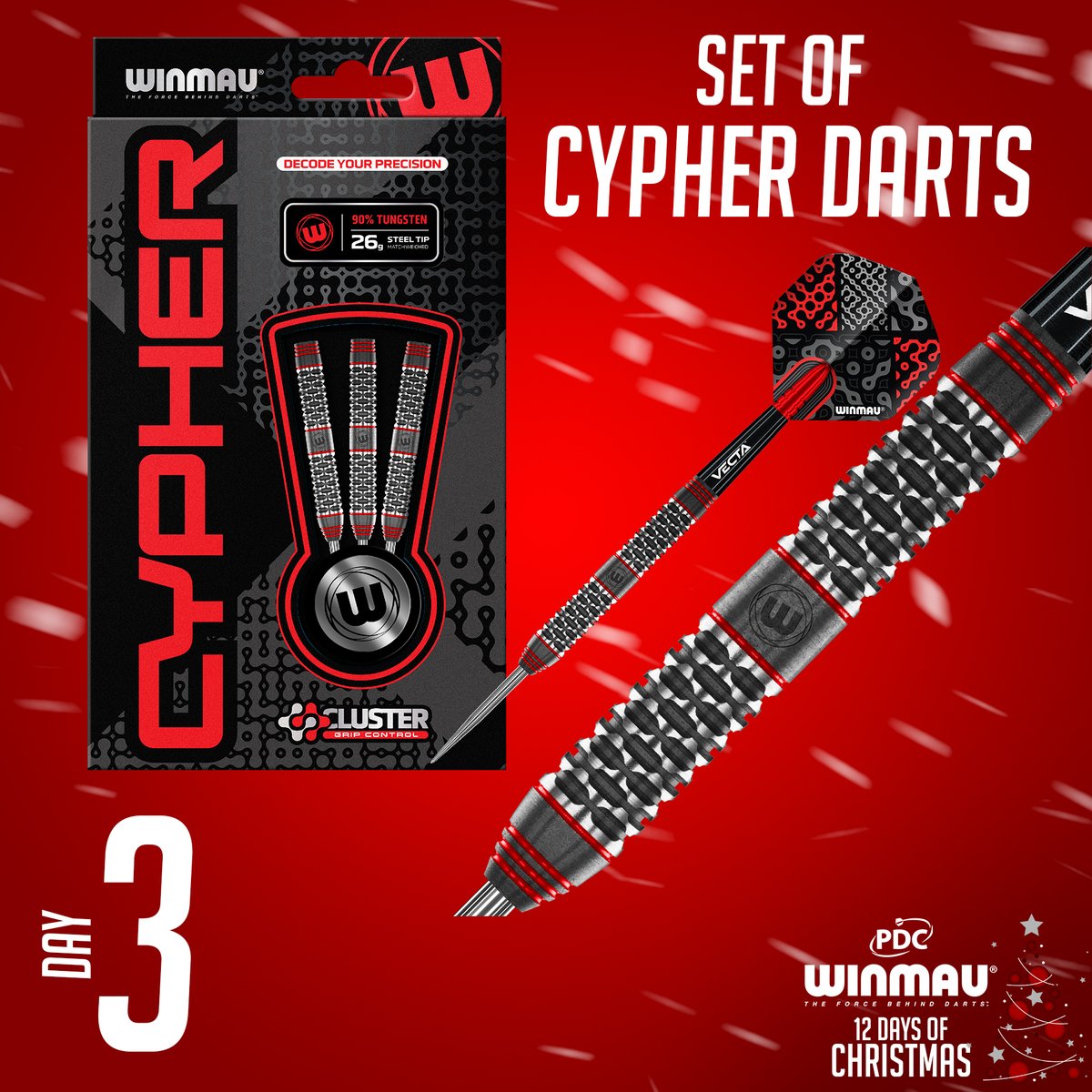 DAY 3️⃣

The third day of the PDC x Winmau 12 Days of Christmas gives you the chance to win a brand new set of Winmau Cypher darts!

📷 To enter, simply retweet and comment your favourite Winmau/Red Dragon player for your chance to win!  

View the range 👉 bit.ly/WinmauChristmas
