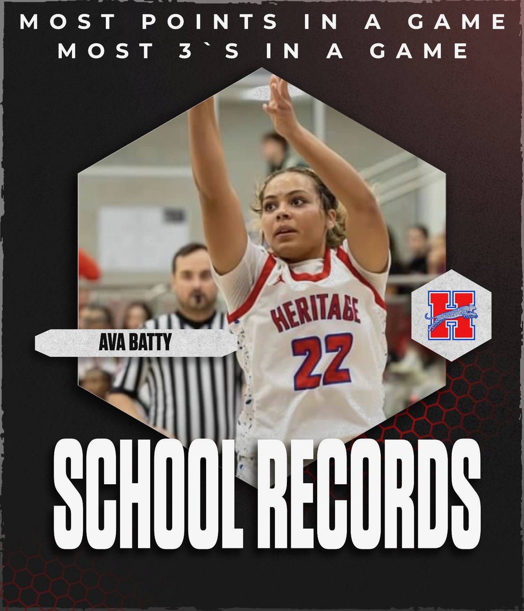 🚨🚨 Win #1 at the Glen Rose Tournament and <a href="/batty_ava/">Ava Batty</a> is BREAKING RECORDS!!!! 2 school records broken- 3’s in a game with 7 and most points in a game with 31!! #LETSGO #GD2BAJ #TEAM #MISDProud #JagVibes #txhsgbb #InspiringExcellence ❤️💙🏀🐆 <a href="/MidloHeritage/">Heritage HS</a> <a href="/MISD_Athletics/">Midlothian ISD Athletics</a>