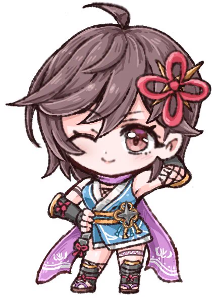 スマホ指描き ロマサガ2Rのアザミ