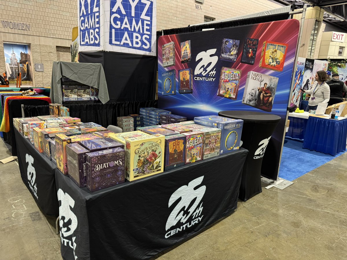 25thCG's tweet photo. All set up for our first year at PAX Unplugged. Smaller booth than usually have at bigger shows, so we are full up in there!

Tons of fun things available including early access to Diatoms from Ludoliminal (retail release in March).

Stop by Booth 2407 this weekend and say hello! https://t.co/VkCeqXxD0N
