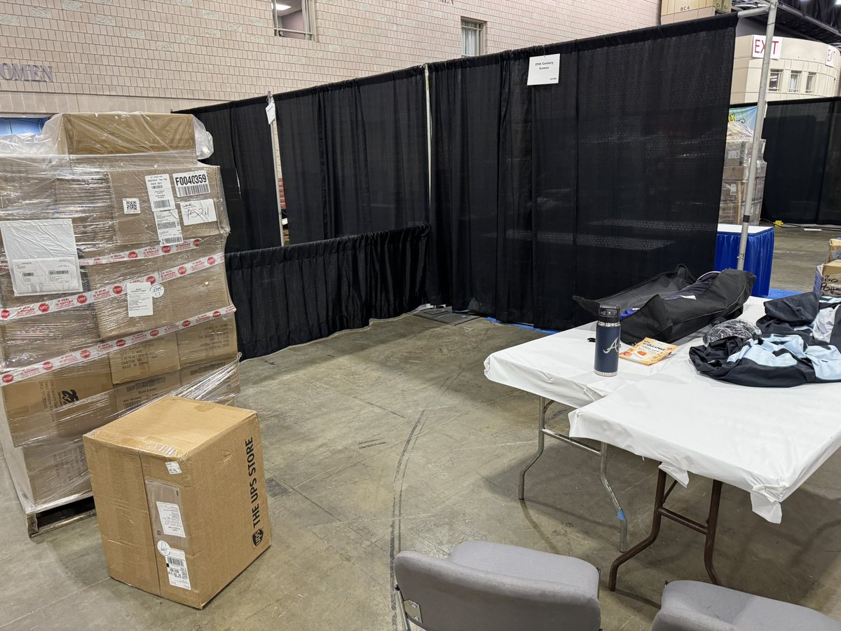 25thCG's tweet photo. All set up for our first year at PAX Unplugged. Smaller booth than usually have at bigger shows, so we are full up in there!

Tons of fun things available including early access to Diatoms from Ludoliminal (retail release in March).

Stop by Booth 2407 this weekend and say hello! https://t.co/VkCeqXxD0N