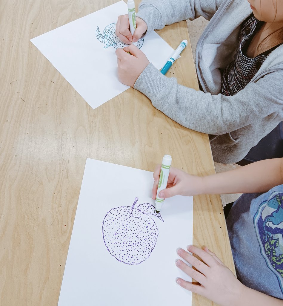Students in 3rd grade are taught Pointillism and the practice is successful! Pointillism is a technique of painting that uses small dots of color to create an image.