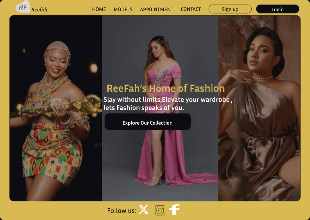 UniqueHeemah's tweet photo. Day 10
 Fashion store, my friend is a fashionista, so I decided to use her brand-name for my design 🥳 let's slay without limits✨💥 Get ready to shop 'til you drop😉 My e-commerce fashion store hero section design #12DaysofHeroSection #uiuxdesign https://t.co/AXjNOtnLua