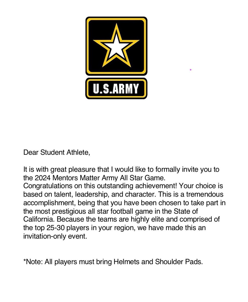 _ChaseLopez52's tweet photo. Thankful to receive an invitation to the 2024 Army all star game. Ready to showcase and compete 🤙🏼 https://t.co/OeoAnSjlbY