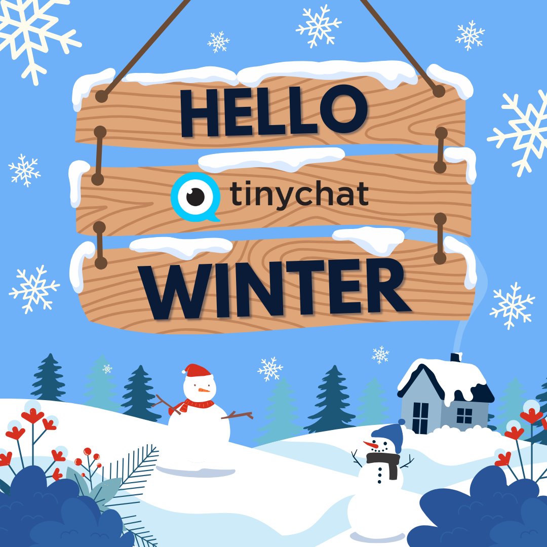 tinychat's tweet image. Welcome Winter, Welcome Tinychat! Let&apos;s get cozy this season and chill together on Tinychat. Join us! #tinychat #Winter #December #Cozy