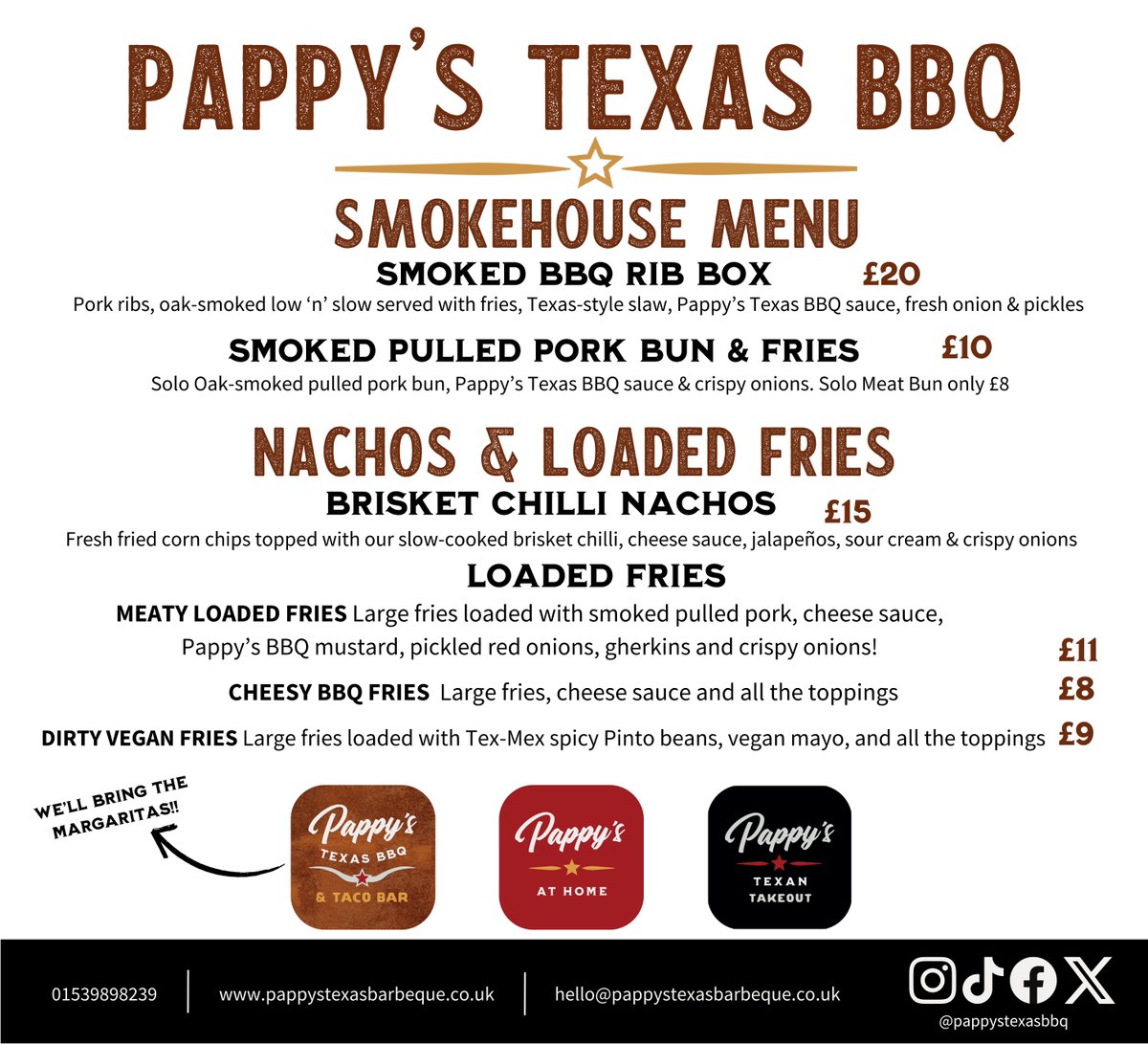 🎄🔥 BBQ Meets Whiskey &amp; Beer!

Visit Pappy’s Texas BBQ Restaurant, just 5 mins from Kendal Whisky Festival. Or join us at Factory Tap (Sat, 5–8:30 PM) for a Smoked BBQ Rib Box or Brisket Chilli Nachos. Don’t miss it!

#PappysBBQ #KendalWhiskyFestival #FactoryTapKendal