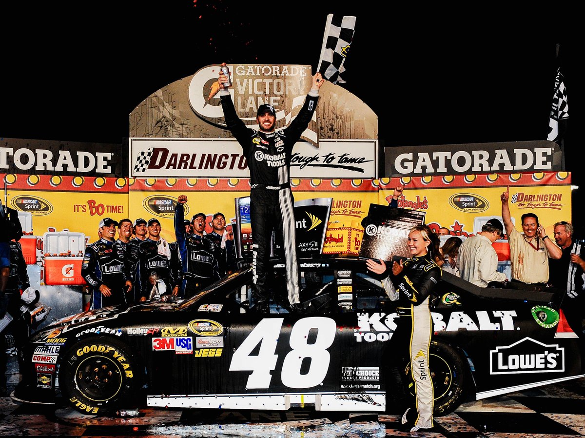 TeamHendrick's tweet photo. 200 wins and counting. @JimmieJohnson’s Southern 500 triumph was a milestone moment for #TeamHendrick!

See more: https://t.co/J88Ik407IL https://t.co/f1hp9BP87s