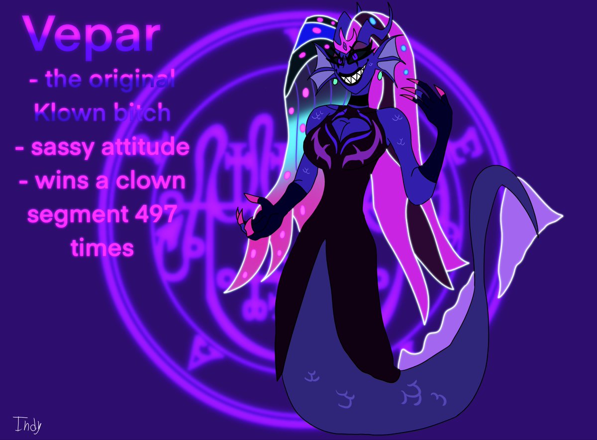 IndragonSaur's tweet photo. Vepar the Original Klown bitch
#digitalart #artistsontwitter #digitalartists #HazbinHotel #ars_goetia #goetiaoc #HazbinHotelOC #Helluvaboss #HelluvabossOC #Goetia #Vepar #originalcharacter #ocref #ocreferences #art #arttwt https://t.co/zqjdFeFsb6