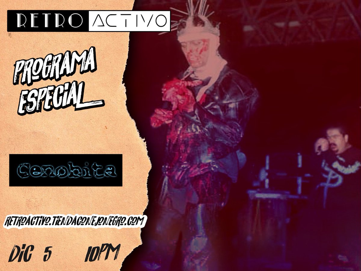 Rtroactivo's tweet photo. Hoy en #retroactivo una banda #electronico #cyberpunk @cenobita1 🎹 ⚙️ con el disco #NeoMilenio a las 10pm 🎶☠️📻 solo por https://t.co/M0j73LIQFf https://t.co/X7jZ0fvcDl