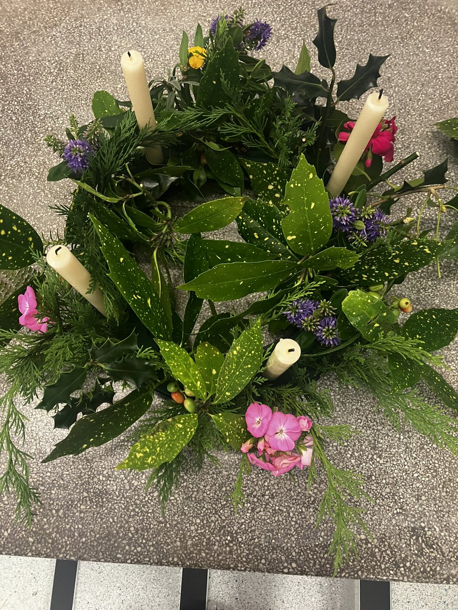 Christmas wreath building session today. Lovely wreaths created by students. <a href="/Weareauthentic1/">Authentic Education</a>