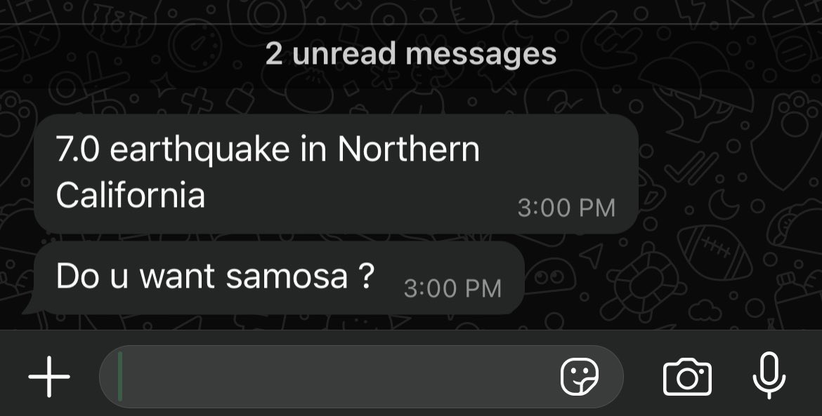 My Indian dad focusing on what really matters here 😂