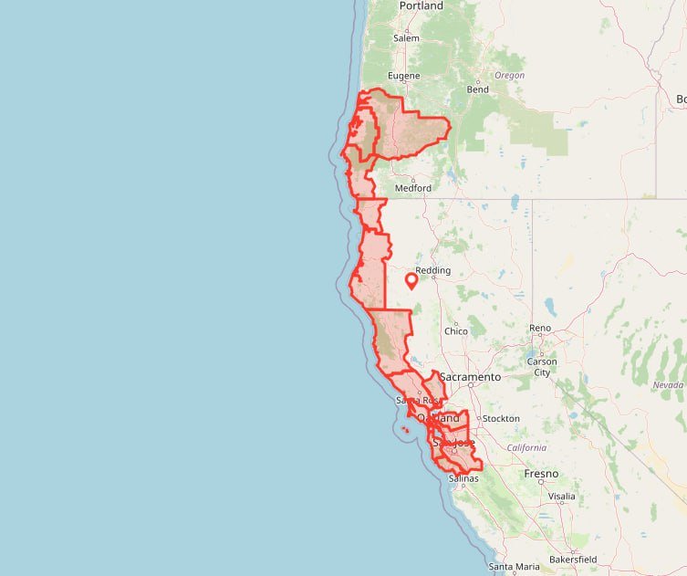 krishnakamal077's tweet photo. 🚨⚡️STRONG EARTHQUAKE MAG 7.0 OFF THE COAST OF CALIFORNIA, #USA

The epicenter was located at a depth of 10 km and 56 km from Fortuna. Tremors were felt in #California and #Oregon.
⚠️#Tsunami warning has been issued for the coasts of California and Oregon
#earthquake #earthquakecalifornia