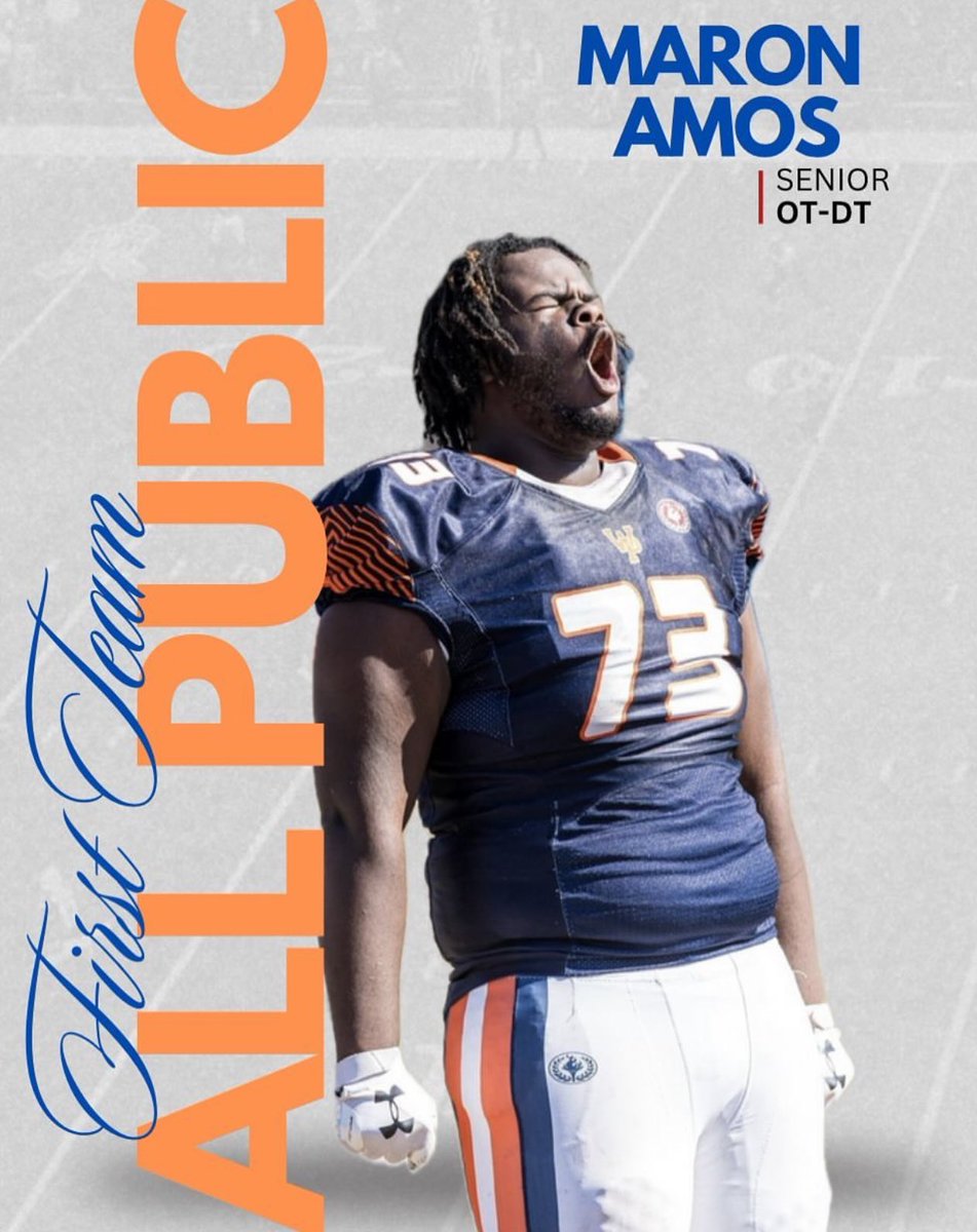 I wanna say I’m thankful for receiving first team all public I wanna thank all my west Philly high coaches and the best OLine coach stone #speedboys 🧡💙