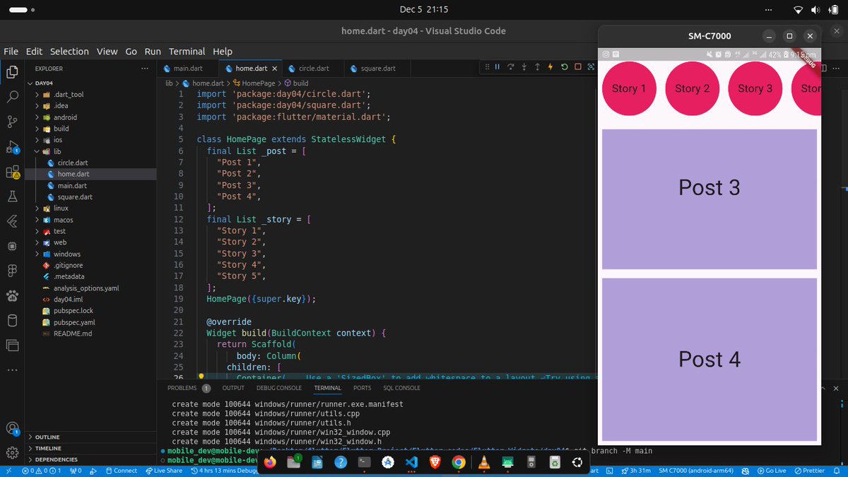 dev_useee's tweet image. Day #04 of #30DaysOfFlutter: Exploring #ListView & #ListView.builder! 📜
The ListView and ListView.builder widgets are essential for displaying scrollable lists in Flutter! 🚀
#Flutter #ListView #FlutterWidgets #FlutterDev #BuildInPublic