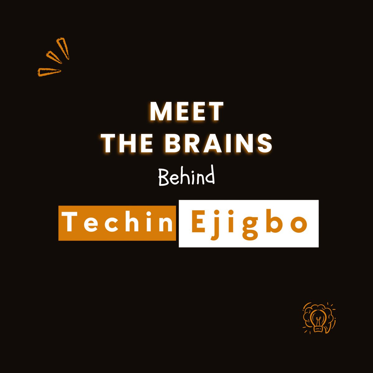 TechinEjigbo's tweet photo. With great power, comes great responsibility!

Who are the brains with great power and a wholesome load of responsibility?? 🥳 
Scroll with me as the unveil the team behind Techin Ejigbo! 😍🚀

Thread 🧵 
1/ https://t.co/rL465Ipj23