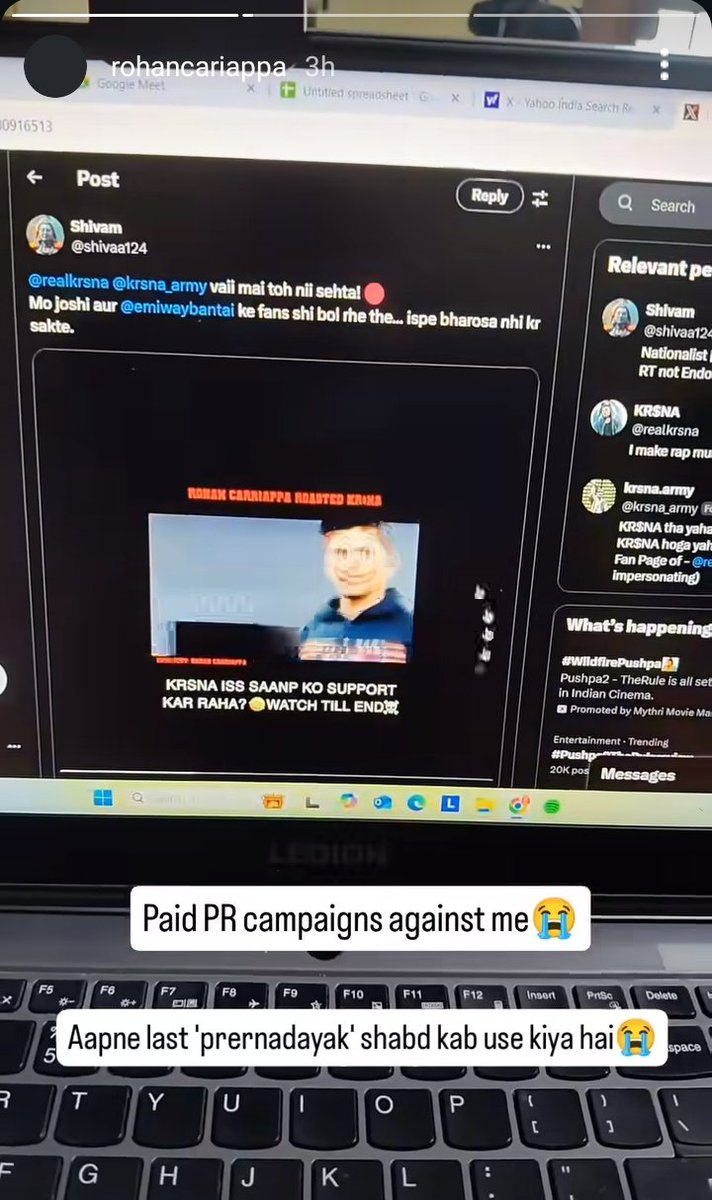 krsnaupdates's tweet photo. MTV Hustle has given 50 strikes on Rohan Cariappa’s channel for honest reviews, TERMINATING it. Now they’re forcing him to apologize publicly &amp; threatening a defamation lawsuit.

You’re backing censorship, not creativity.

#BackOffBoat #BackOffRoyalEnfield
#shameonmtvhustle https://t.co/XnOrfdaZzT