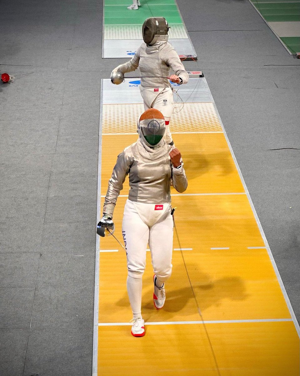 IamBhavaniDevi's tweet photo. Day 1 ✅ Qualified for R64! 

#OrleansGP #2024 #fencing #tournament #fencinglife #athlete https://t.co/QW9dGh95If