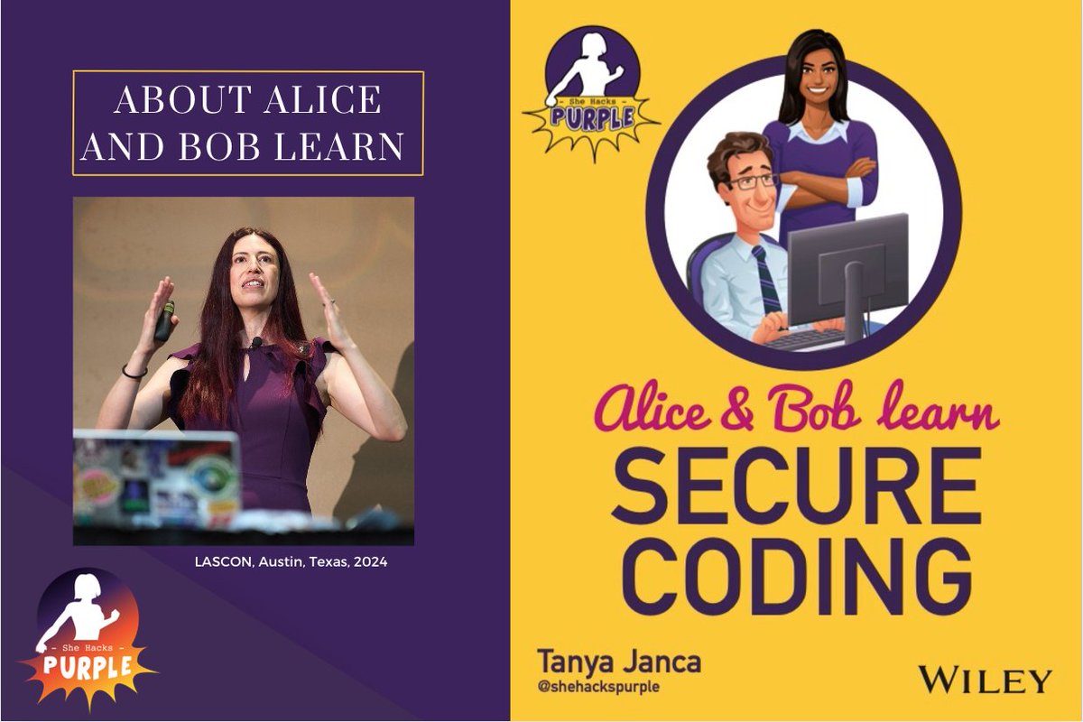 shehackspurple's tweet photo. 📝 Master the art of secure coding with my new book, "Alice and Bob Learn Secure Coding." Sharpen your coding skills and strengthen your software against vulnerabilities. Pre-order your copy now!
https://t.co/CgxoHezNLA https://t.co/NZjIODbuIP