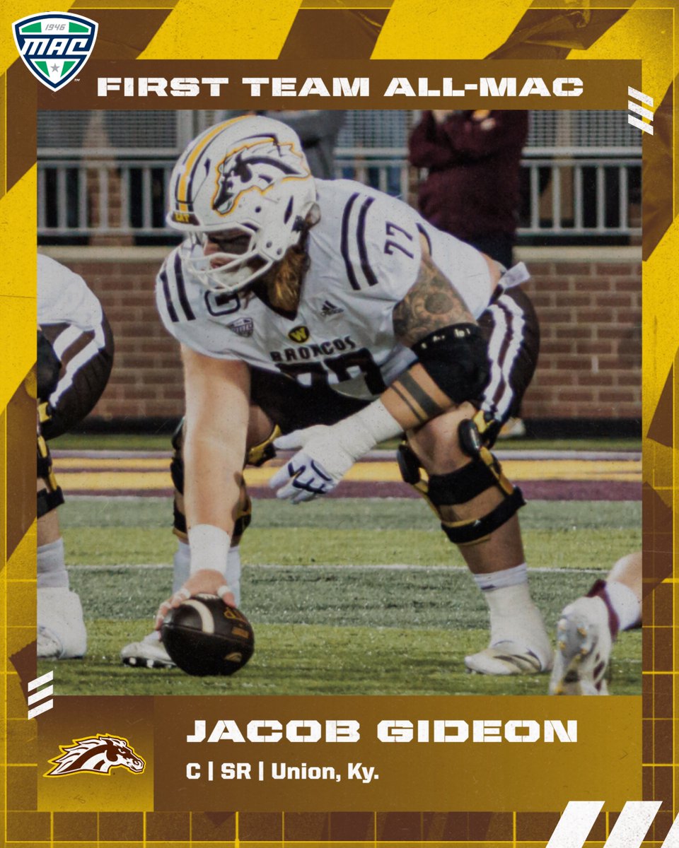 He's the best at his position. Full stop. Congratulations to Jacob Gideon on being voted First Team All-MAC!