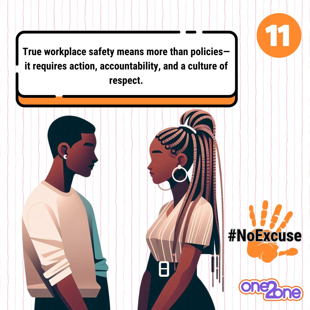 one2oneKE's tweet photo. Workplace harassment undermines safety, trust, and productivity. Establishing and enforcing clear policies is essential to protect all employees and uphold dignity. #WorkplaceAccountability #UNiTE #NoExcuse https://t.co/DLCK2p8Fld