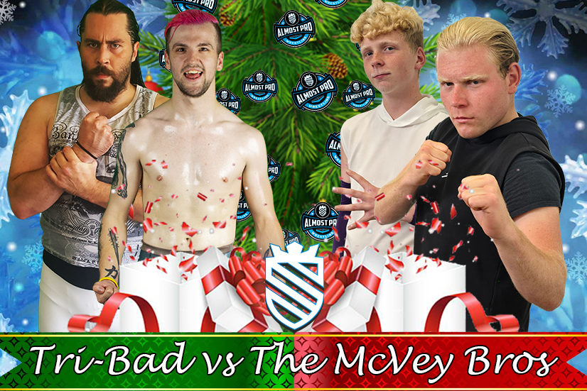 ShieldWrestling's tweet photo. It is official!
At Almost Christmas, Tri-Bad's Haydon Tempest and Toxic Cruiserweight Oliver Barrett will meet The Mcvey Brothers in Tag Team action at Almost Christmas! https://t.co/nnkOYqWaws