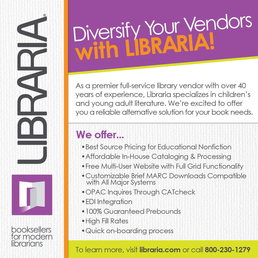 GoLibraria's tweet image. Diversify your vendors with Libraria! 📚 With 40+ years of experience, we’re excited to offer you a reliable alternative solution for your book needs.
 
#bookish #LibrarySolutions #Libraria #bookvendor