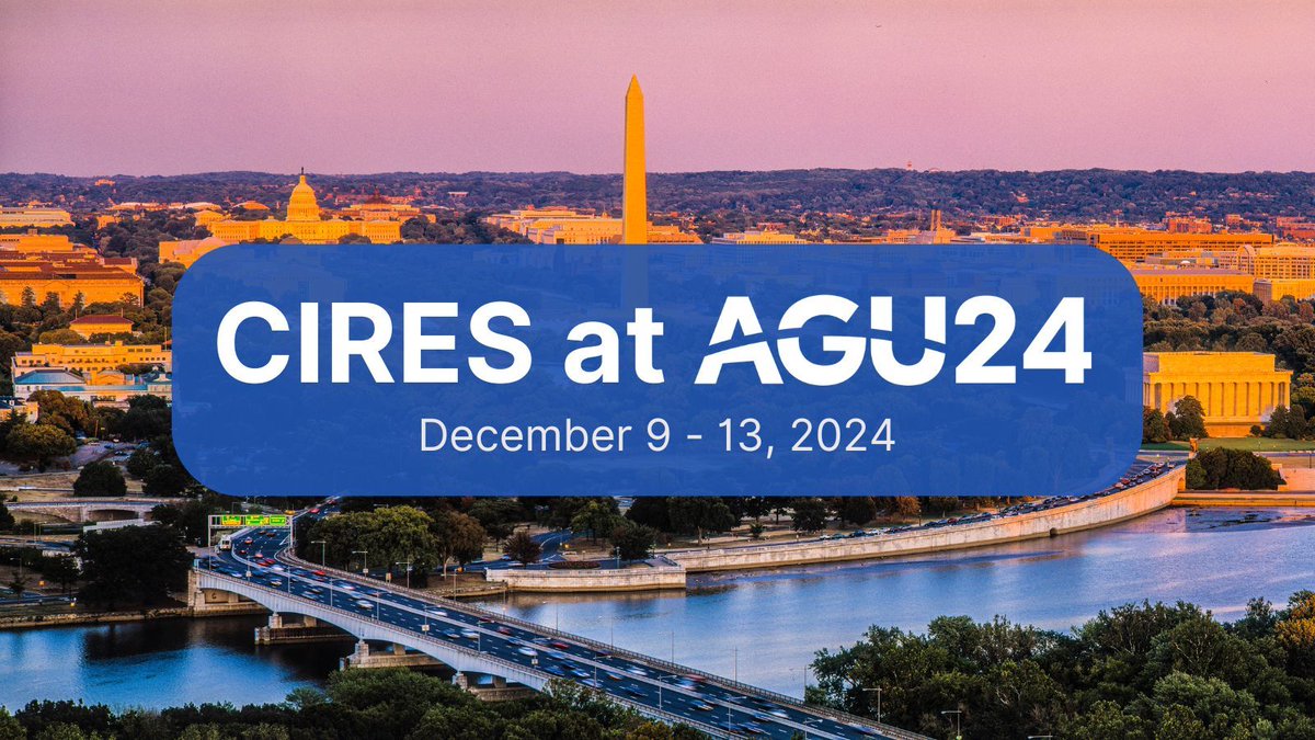#AGU24 is next week! Hundreds of CIRES scientists and colleagues will present important work during the annual gathering of Earth and space scientists. Check out our list of selected talks and posters: cires.colorado.edu/news/cires-hig…