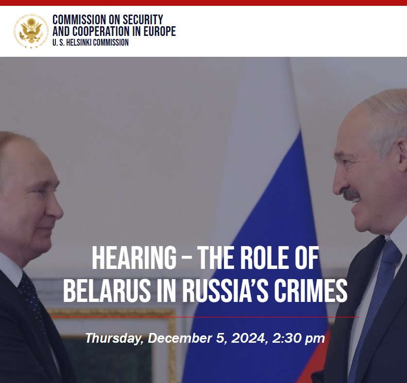 MVasin's tweet photo. Today at 2.30 pm ET, the US Helsinki Commission will hold a hearing on #Belarus and its complicity in #Russia’s crimes in #Ukraine. 🔴 You can watch the live broadcast here: https://t.co/8EMY4wM7De https://t.co/1W6qOs8u1Q