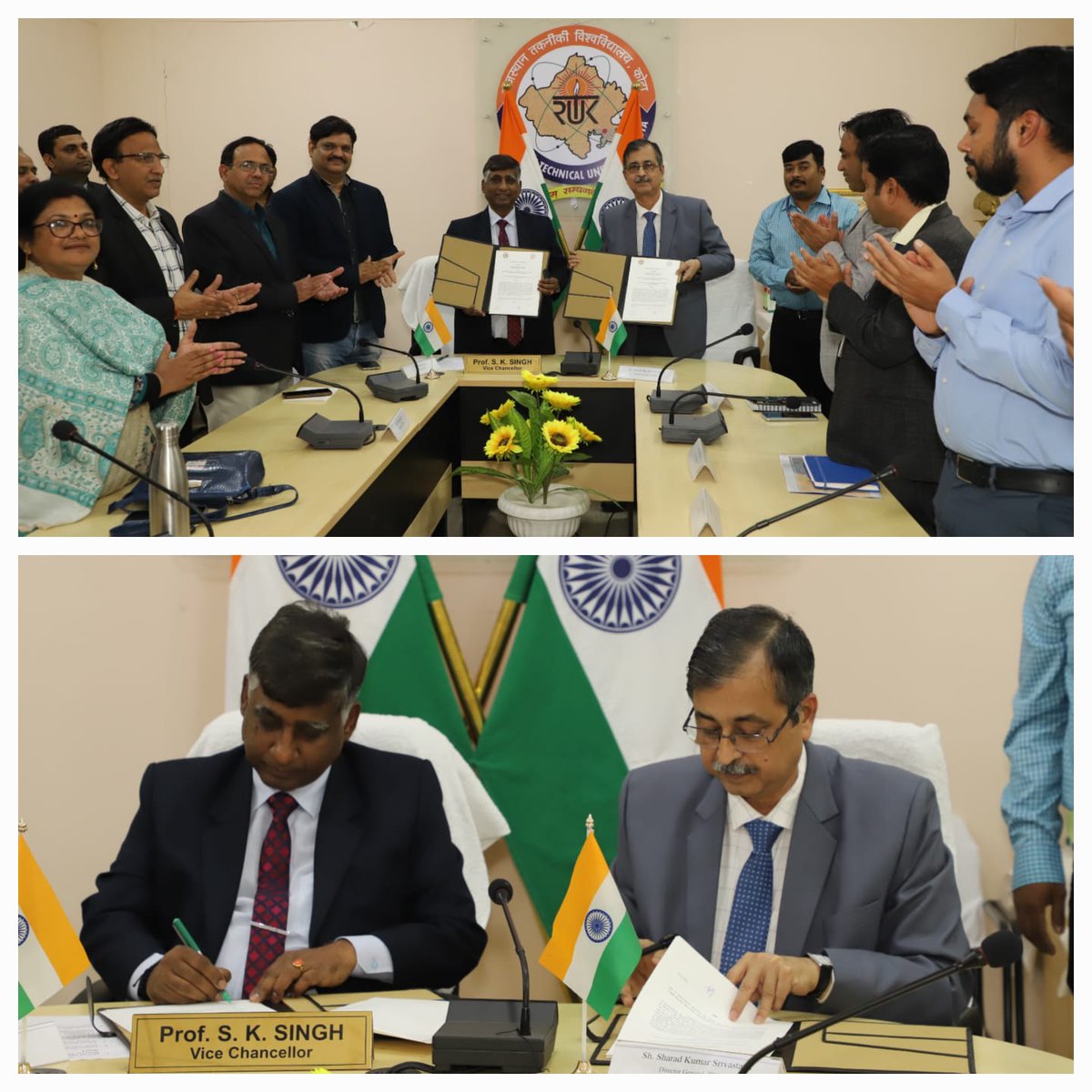 IRISET signed MoU with Rajasthan Technical University ,on 5.12.2024 to introduce Railway Signalling and Automatic Train Prot system KAVACH in B Tech prog. MoU was signed by Shri Sharad Kumar Srivastava, IRSSE, Director General, IRISET, &amp;  Prof. S. K Singh, Vice Chancellor of RTU
